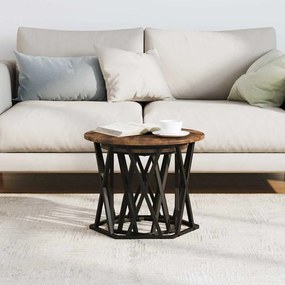 vidaXL Τραπεζάκι Πλευράς 2 pcs Καπνιστό Δρύς