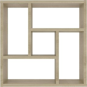 vidaXL Ραφιέρα Τοίχου Sonoma Δρυς 45 x 16 x 45 εκ. από Επεξ. Ξύλο