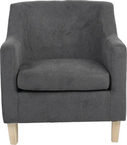 Πολυθρόνα Joyful ύφασμα ανθρακί-φυσικό 71x71x78εκ 71x71x78 εκ.