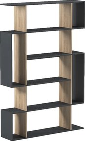 Βιβλιοθήκη Mito pakoworld ανθρακί - sonoma 108.5x25x161εκ