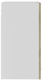 Ντουλάπι Κρεμαστό με Τζάμι Sonoma Δρυς 40x31x60 εκ. Μοριοσανίδα - Καφέ