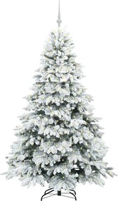 vidaXL Τεχνητό Χριστουγεννιάτικο Δέντρο Λευκό 180 cm ΠΕ και PVC