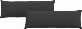 vidaXL Μαξιλάρι Καναπέ 2 pcs Μαύρο 120 x 40 cm ύφασμα