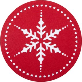 Χριστουγεννιάτικα Σουπλά (Σετ 2τμχ) Nef-Nef Homeware Snow Flake Red