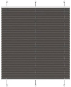 vidaXL Πλισέ περσίδα Μαύρο 115x100 cm Πλάτος υφάσματος 114,4 cm