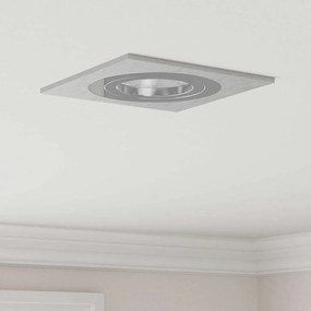 vidaXL Ανασυρμένα Σποτ 6 τεμ Τετράγωνα GU10 Ασημί 91x91 χιλ.