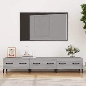 Έπιπλο Τηλεόρασης Γκρι Sonoma 150x34,5x30εκ. Επεξεργασμένο Ξύλο - Γκρι