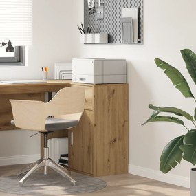 vidaXL Πλαϊνό γραφείο με συρτάρι artisan δρυς 38 x 34,5 x 75 εκ