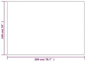 vidaXL Κουβέρτα Βαρύτητας με Κάλυμμα Γκρι 140x200 εκ. 6 κ. Υφασμάτινη