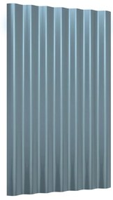 vidaXL Πάνελ Οροφής 12 τεμ. Γκρι 60x36 εκ. Γαλβανισμένος χάλυβας