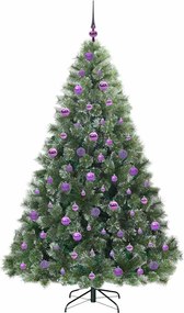 vidaXL Τεχνητό Χριστουγεννιάτικο Δέντρο Πράσινο 180 cm ΠΕ και PVC