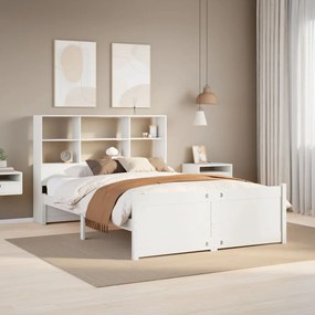 vidaXL Κρεβάτι Βιβλιοθήκη Χωρίς Στρώμα 120x190 εκ Μασίφ Ξύλο Πεύκου