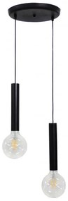 Φωτιστικό Οροφής S-42Pendel 2/L Black 34-0192 Heronia Metal, Plastic
