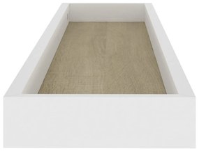 Ράφια Τοίχου με Εσοχή 4 τεμ. Δρυς/Λευκό 80 x 15 x 4 εκ. από MDF - Λευκό