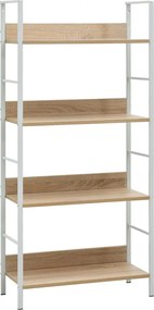 vidaXL Ραφιέρα 4 Επιπέδων Δρυς 60x27,6x124,5 εκ. Επεξεργασμένο Ξύλο