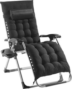VEVOR Zero Gravity Chair 26" Zero Gravity Recliner Lounge Chair Indoor &amp; Outdoor
