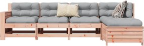 vidaXL Καναπές Κήπου Σετ 5 Τεμ. Μασίφ Ψευδοτσούγκα Ελάτης