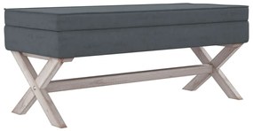 vidaXL Σκαμπό Αποθήκευσης Σκούρο Γκρι 110 x 45 x 49 εκ. Βελούδινο