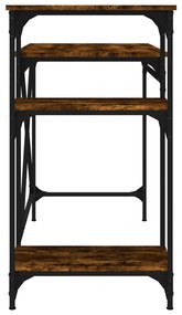 vidaXL Γραφείο με Ράφια Καπνιστή Δρυς 105x50x90 εκ. Επεξ. Ξύλο/Σίδηρος