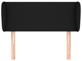 Κεφαλάρι με Πτερύγια Μαύρο 103x23x78/88 εκ. Υφασμάτινο 3116856