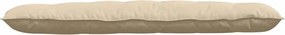 vidaXL Μαξιλάρι Πλάτης Κρεμ 160 x 50 cm Ύφασμα Μικροΐνας