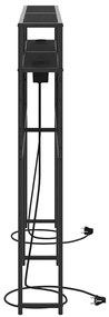 vidaXL Κεφαλάρι Αποθήκης με ράφι Μαύρη δρυς 140 cm Επεξεργασμένο ξύλο
