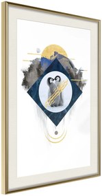 Αφίσα - Little Penguins - 30x45 - Χρυσό - Με πασπαρτού