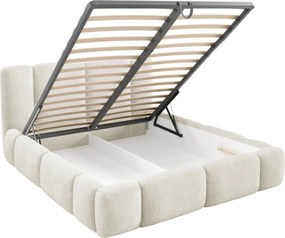 Επενδυμένο Κρεβάτι Bianco-Μπεζ-140 x 200