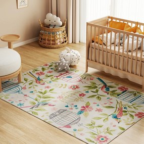 HOMCOM Χαλί, Πολυλειτουργικό, Πολυεστέρας, Εύκολη Φροντίδα, Αντιολισθητικό, Πολύχρωμο