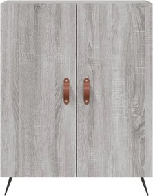 vidaXL Ντουλάπι Γκρι Sonoma 69,5 x 34 x 180 εκ. Επεξεργασμένο Ξύλο