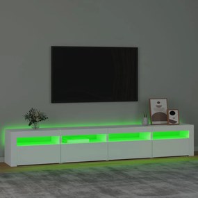 vidaXL Έπιπλο Τηλεόρασης με LED Λευκό 240x35x40 εκ.