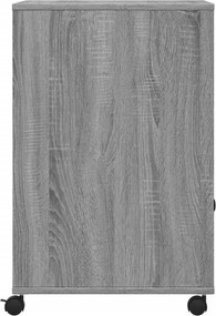vidaXL Βάση Εκτυπωτή με Ρόδες Γκρι Sonoma 60 x 48 x 74 εκ.