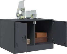 vidaXL Τραπέζι Κήπου Ανθρακί 67x50x44 εκ. Ατσάλινο