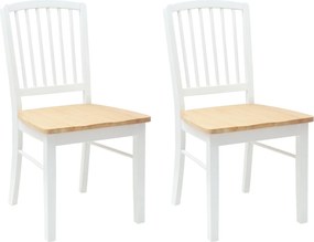 vidaXL Καρέκλες φαγητού 2 pcs Λευκό 50 x 52,5 x 91 εκ