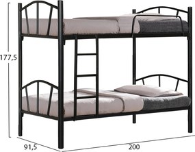ΚΟΥΚΕΤΑ ΚΡΕΒΑΤΙ ΜΕΤΑΛΛΙΚΗ FLOOR HM328.01 90x190 εκ.
