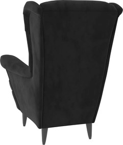 vidaXL Πολυθρόνα Μαύρη Βελούδινη
