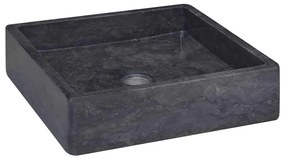 vidaXL Νιπτήρας Μαύρος 40 x 40 x 10 εκ. Μαρμάρινος
