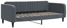 vidaXL Καναπές Κρεβάτι Σκούρο Γκρι 90 x 200 εκ. Βελούδινος