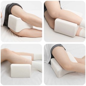 vidaXL Knee Pillow Λευκός Αφρός μνήμης και Πολυεστέρας