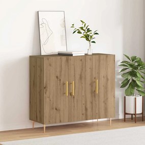 vidaXL Πλαϊνό γραφείο artisan δρυς 90 x 34 x 80 εκ. Επεξεργασμένο ξύλο