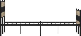 vidaXL Σκελετός Κρεβ. Χωρίς Στρώμα Sonoma Δρυς 120x200 εκ. Μεταλλικό