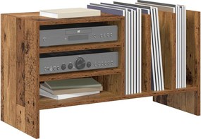 vidaXL Ντουλάπι δίσκων βινυλίου με ράφι Παλιό ξύλο 78,5 x 35 x 45 εκ