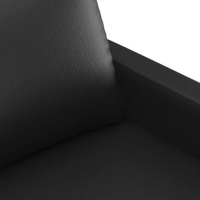 Πολυθρόνα Μαύρη 60 εκ. από Συνθετικό Δέρμα - Μαύρο