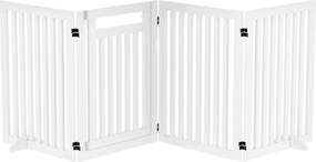 Pet Gate Stair Gate Safety Gate 4 τεμαχίων Πτυσσόμενο λευκό