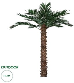 20436 GloboStar® Artificial Garden COCONUT PALM TREE 20436 Τεχνητό Διακοσμητικό Φοινικόδεντρο Κοκοφοίνικας Υ600cm