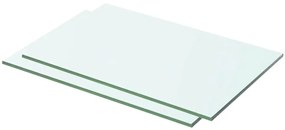 vidaXL Ράφια Πάνελ 2 τεμ. Διάφανα 50 x 25 εκ. Γυάλινα