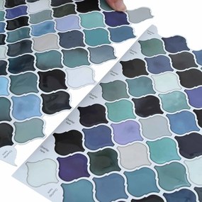 vidaXL Tile Λαμπτήρα 10 pcs Μπλε Πράσινο 27 x 27 εκ.