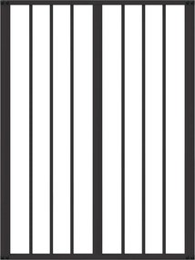 vidaXL Πόρτα Σκύλου 10 pcs Μαύρο 60 x 80 cm Επικαλυμμένος Χάλυβας
