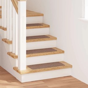 vidaXL Χαλιά Σκαλιών με Ρίγα Λατέξ Καφέ 25x60 εκ.