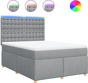 vidaXL Κρεβάτι Boxspring με Στρώμα Αν. Πράσινο 160x200εκ Υφασμάτινο